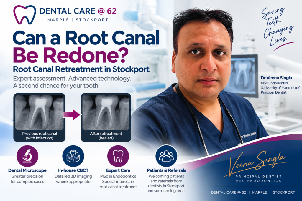 can a root canal be redone