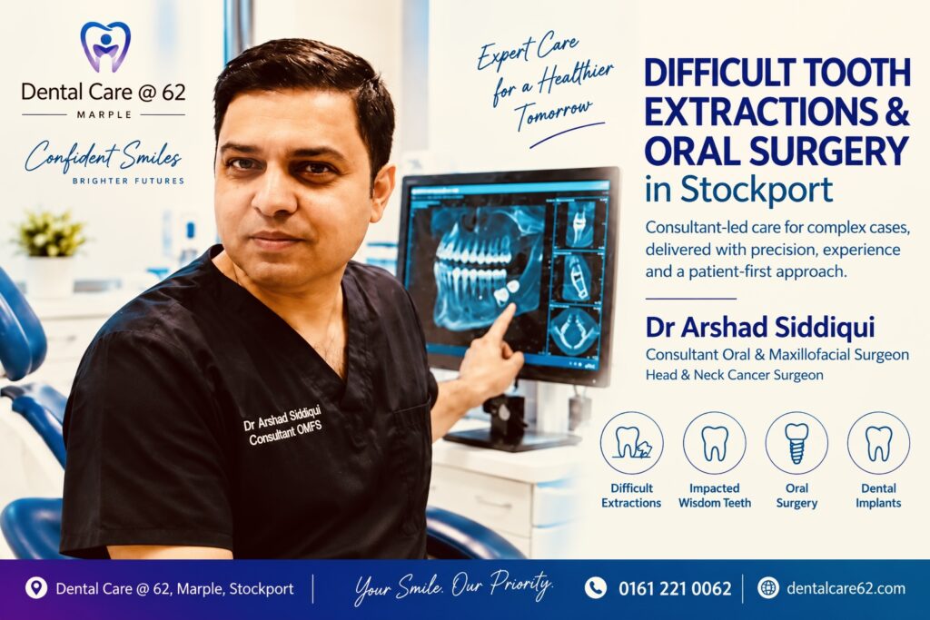 difficult tooth extraction Stockport